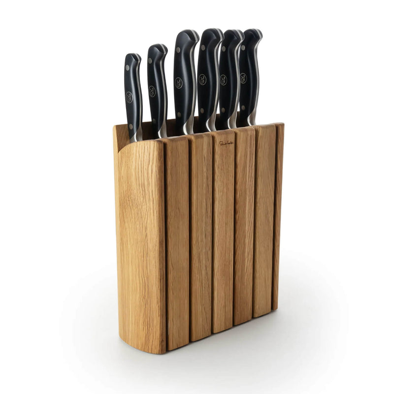 Robert Welch Professional Oak Book 7-Piece Knife Block Set