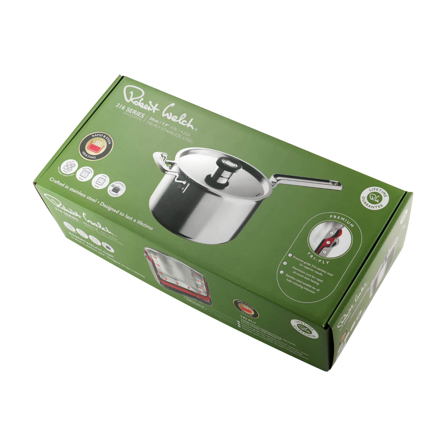Buy Robert Welch | 316 Series Stainless Steel Cookware 20cm Saucepan ...