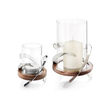 Robert Welch Helix Mirror Polished 18|10 Stainless Steel & Walnut Hurricane Lamp