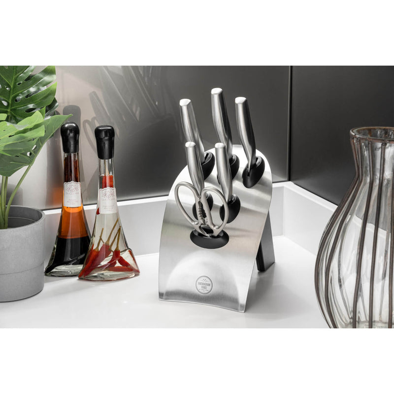 Rockingham Forge RF-230 Series 7-Piece Stainless Steel Knife Block Set