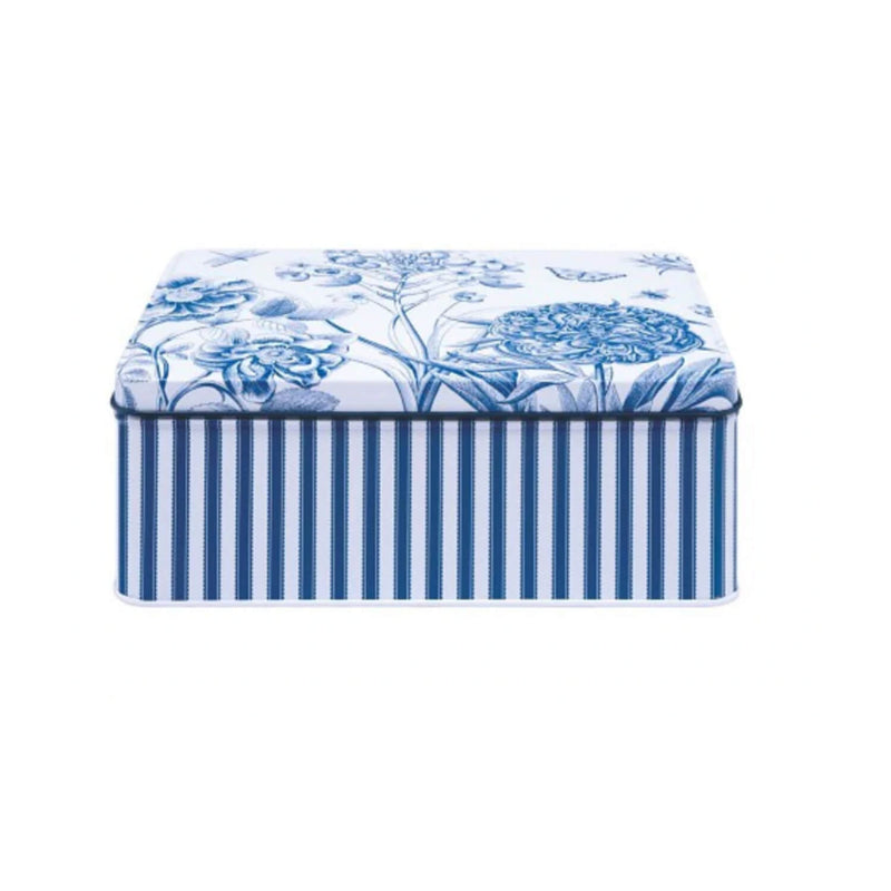 Sanderson Deep Rectangular Tin - Etchings & Roses