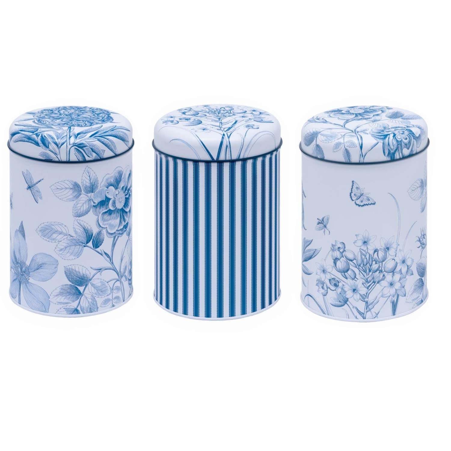 Sanderson Etchings and Roses Set of 3 Caddies Sanderson Etchings and Roses Set of 3 Caddies
