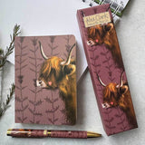 Alex Clark Small Blank Notebook - Highland Cow
