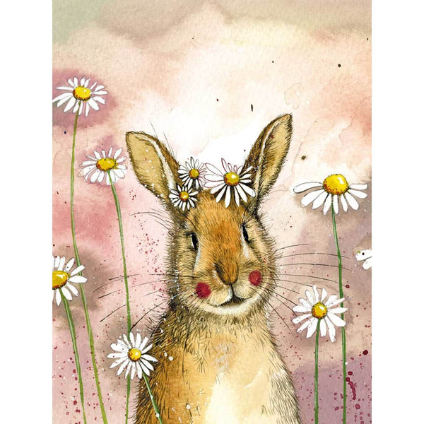 Alex Clark Small Chunky Notebook - Rabbit & Daisies