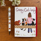 Alex Clark Small Chunky Notebook - Crazy Cat Lady