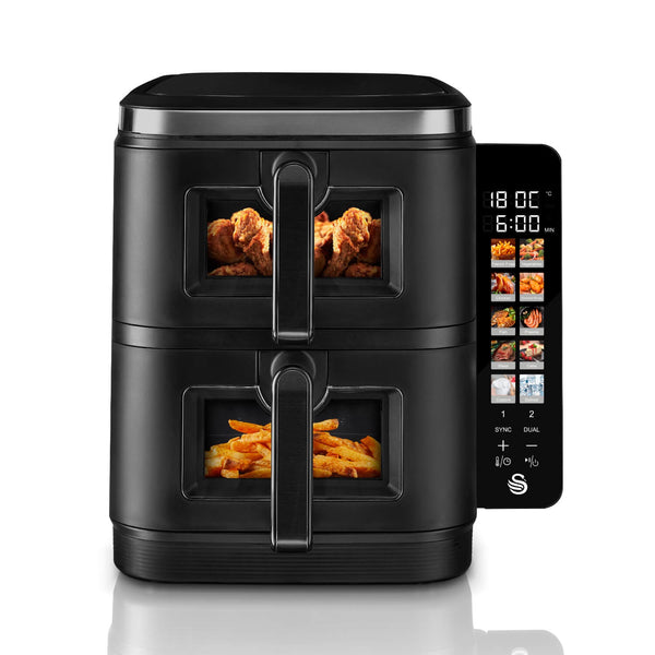 Swan SD10522 Cyclone Duo Layer 11-Litre Air Fryer - Black