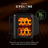 Swan SD10522 Cyclone Duo Layer 11-Litre Air Fryer - Black