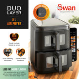 Swan SD10522 Cyclone Duo Layer 11-Litre Air Fryer - Black