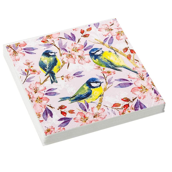 Stow Green 3-Ply Pack of 20 Napkins - Blue Tits