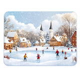 Stow Green Medium Worktop Protector - Christmas Ice Skating