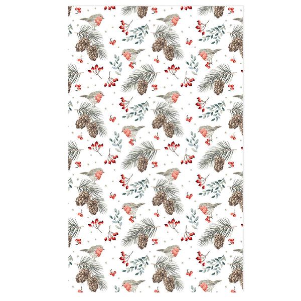 Eddingtons 100% Cotton Pack Of 2 Tea Towels - Christmas Robin