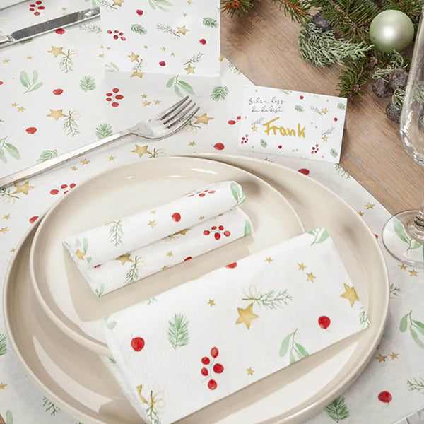 Stow Green 3-Ply Pack Of 20 Napkins - Wonderful Christmas