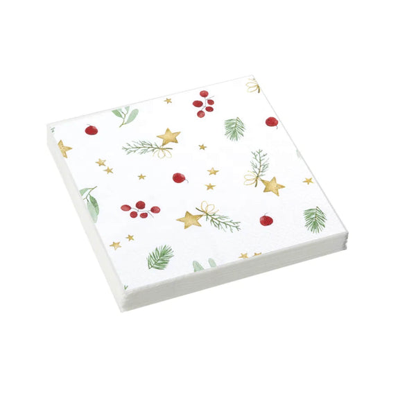 Stow Green 3-Ply Pack Of 20 Napkins - Wonderful Christmas