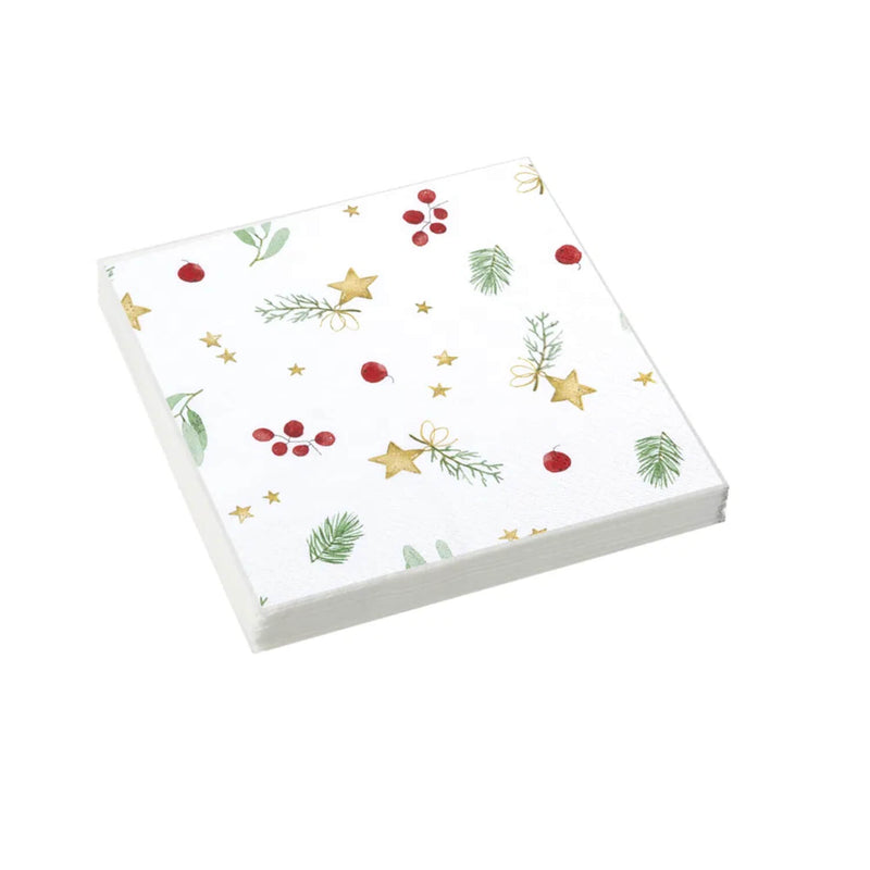 Stow Green 3-Ply Pack Of 20 Napkins - Wonderful Christmas