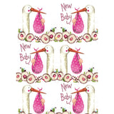 Alex Clark Bagged Gift Wrap With Tags - New Baby Girl