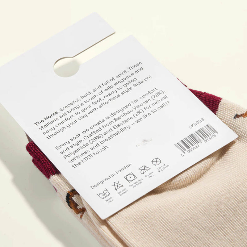 Kosi Bamboo Socks One Size 3-8 -  The Horse