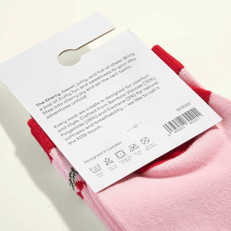 Kosi Bamboo Socks One Size 3-8 -  The Cherry