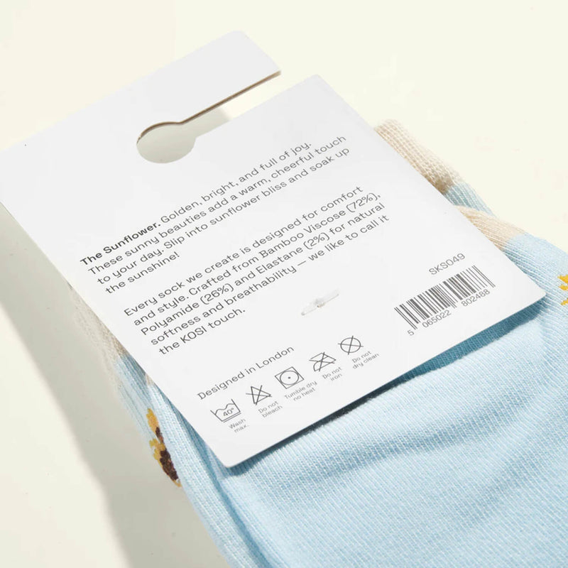 Kosi Bamboo Socks One Size 3-8 -  The Sunflower
