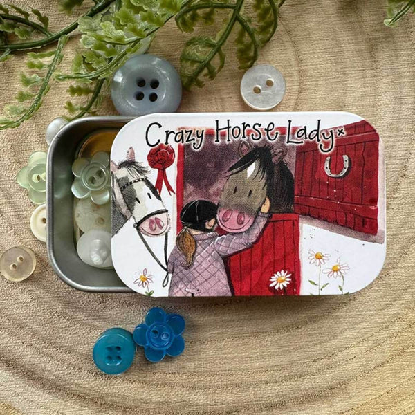 Alex Clark Small Sliding Tin - Crazy Horse Lady