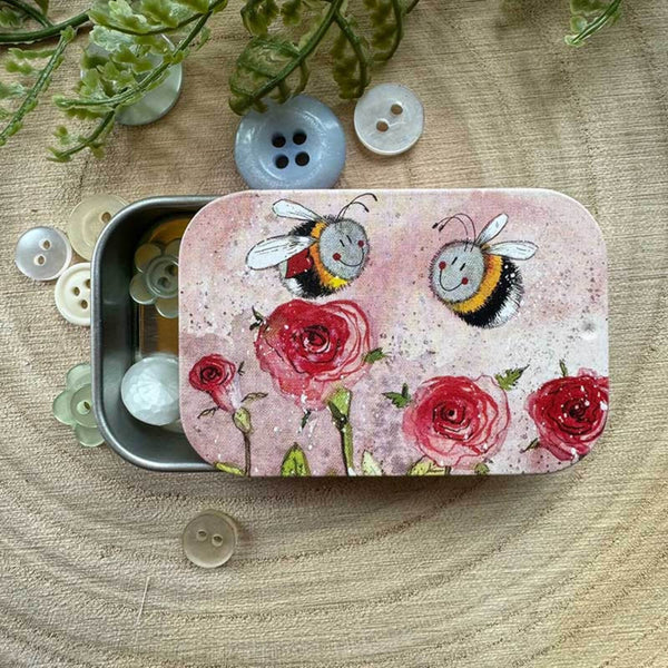Alex Clark Small Sliding Tin - Bee & Roses