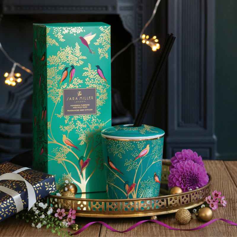 Wax Lyrical Sara Miller 200ml Ceramic Reed Diffuser - Mandarin, Tuberose & Wild Musk