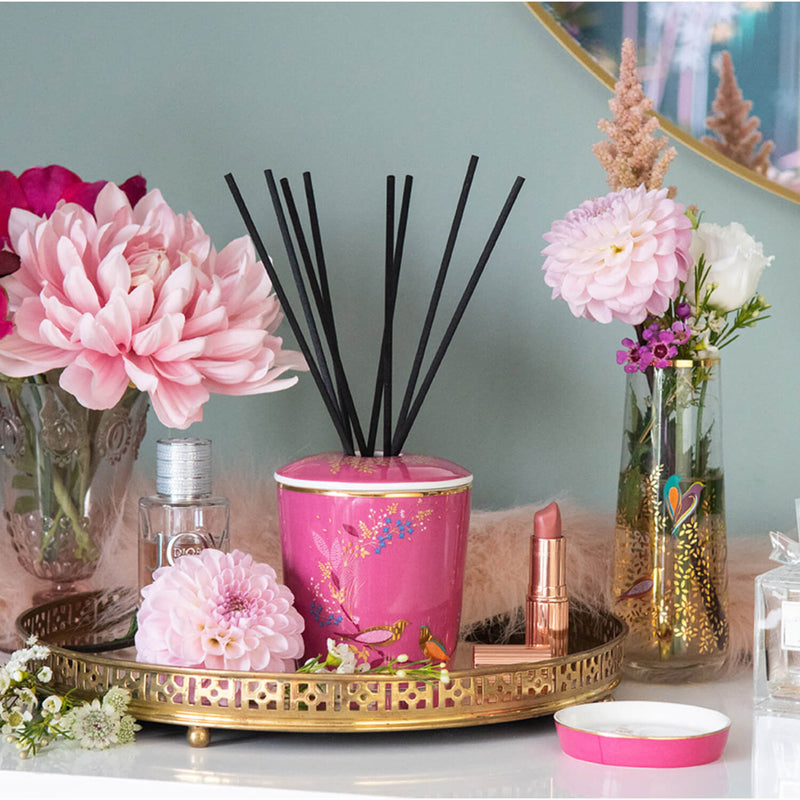 Wax Lyrical Sara Miller 200ml Ceramic Reed Diffuser -  Sandalwood, Cardamom & Oud