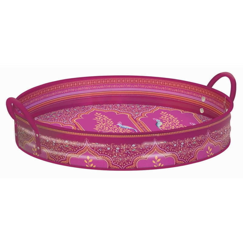 Sara Miller Large Handled Deep Tin Tray - India