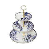 Sara Miller London Anniversary Fine China 3-Tier Cake Stand - Feather Tail