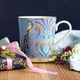 Sara Miller London 340ml Fine China Mug - Peacock Filigree