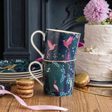 Sara Miller London India 340ml Fine China Mug - Hummingbird