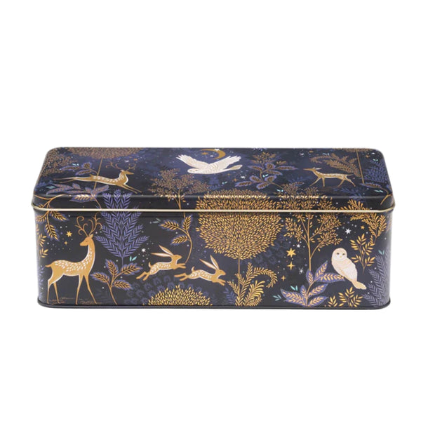 Sara Miller Christmas Long Deep Rectangular Tin - Magical Nightfall
