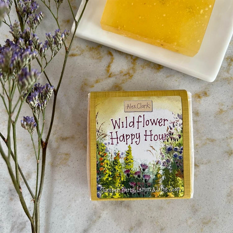 Alex Clark Wildflower Happy Hour Handmade Soap - Jumiper Berry, Lemon & Lime