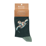 Wrendale Designs by Hannah Dale Womens Bamboo Socks - Swimming School - Turtle