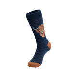 Wrendale Designs by Hannah Dale Mens Bamboo Socks - Highland Heathers - Highland Cow