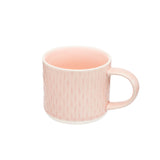 Siip Embossed Stoneware Teardrop 300ml Mug - Pink
