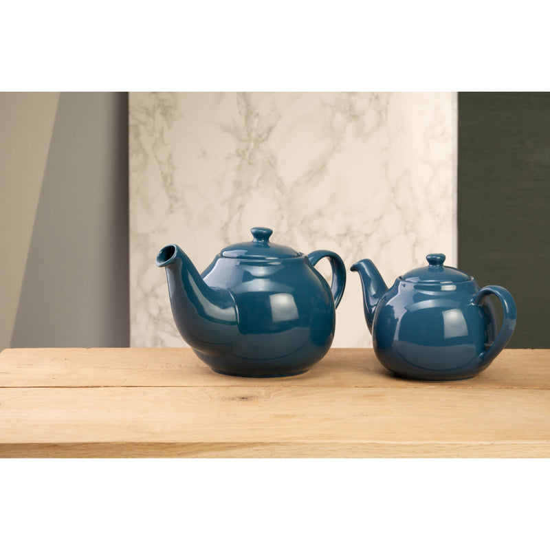 Siip 6 Cup Solid Glaze Stoneware Teapot - Dark Blue