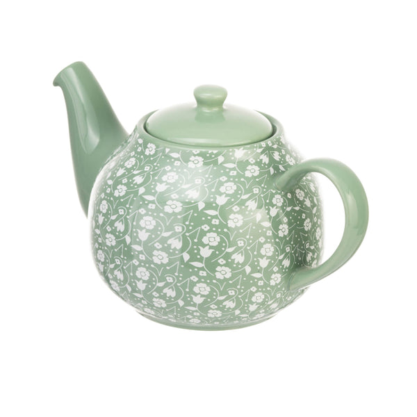 Siip 6 Cup Stoneware Teapot - Ditsy Floral Green