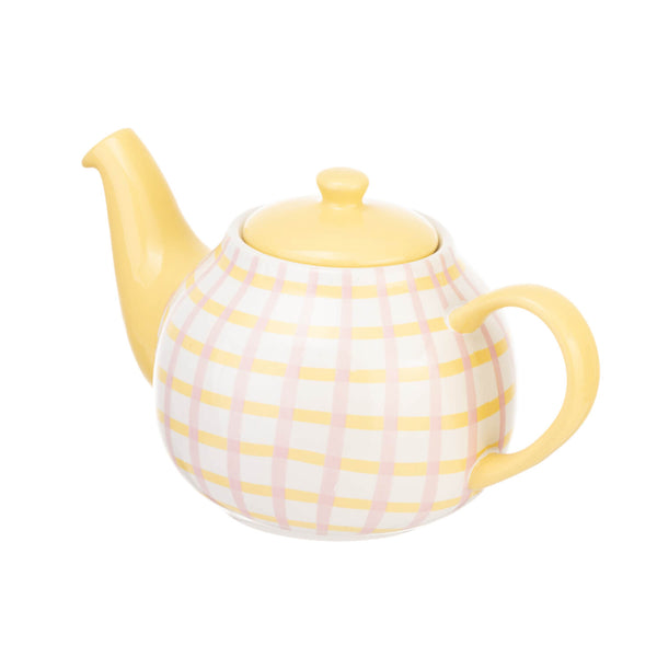 Siip 2 Cup Stoneware Teapot - Gingham Pink