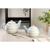 Siip 2 Cup Stoneware Teapot - Horizontal Blue Stripe