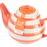 Siip 2 Cup Stoneware Teapot - Wide Red Stripe