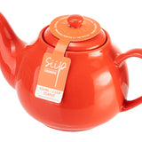 Siip 2 Cup Solid Glaze Stoneware Teapot - Red
