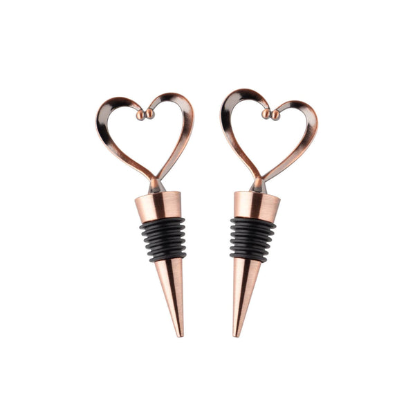 Taylor's Eye Witness Taproom Heart 2-Piece Bottle Stoppers - Copper