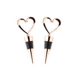 Taylor's Eye Witness Taproom Heart 2-Piece Bottle Stoppers - Rose Gold