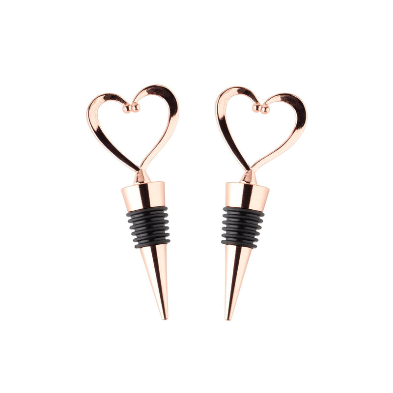 Taylor's Eye Witness Taproom Heart 2-Piece Bottle Stoppers - Rose Gold