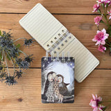 Alex Clark Small Spiral Bound Notepad - Owls