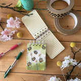 Alex Clark Small Spiral Bound Notepad - Bees & Daisies