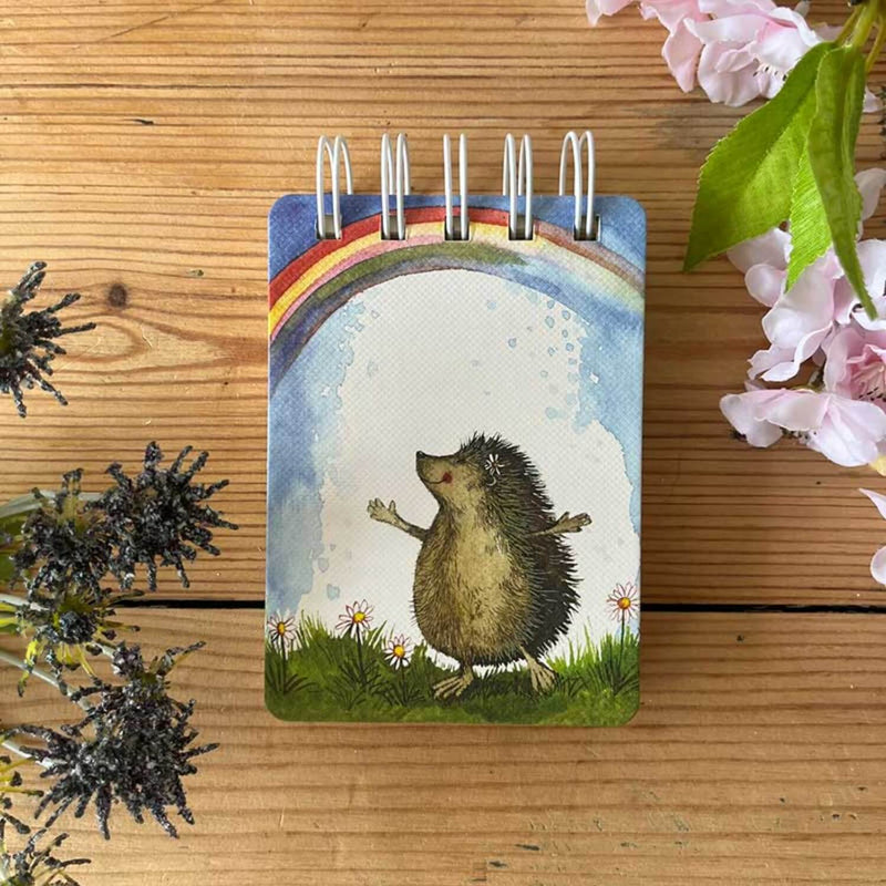 Alex Clark Small Spiral Bound Notepad - Hedgehug