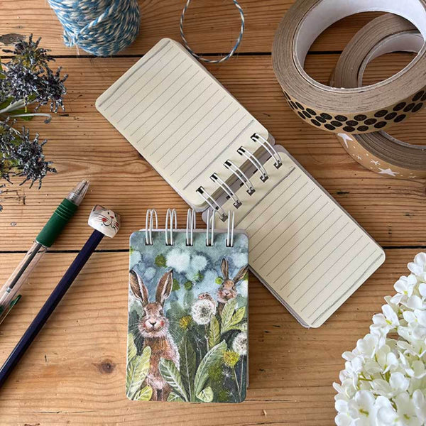 Alex Clark Small Spiral Notepad - Little Rabbits