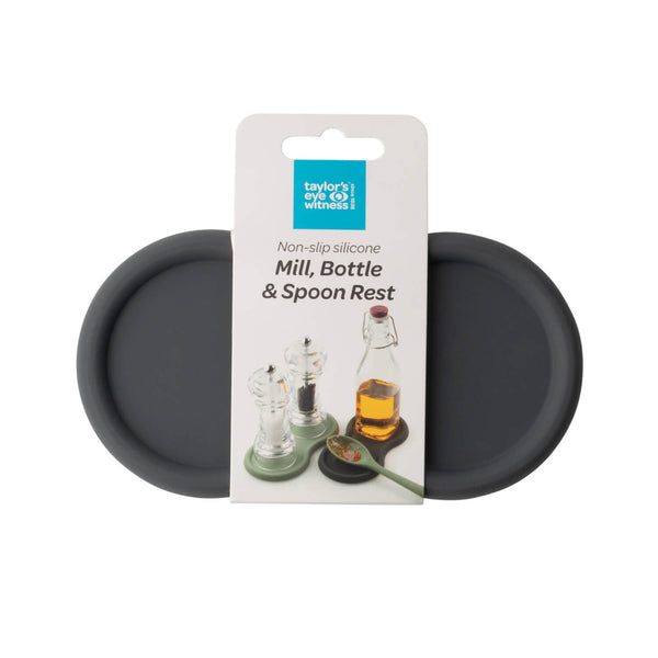 Taylor's Eye Witness Silicone Mill, Bottle & Spoon Rest - Graphite