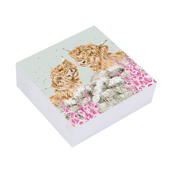 Wrendale Designs by Hannah Dale Sticky Notes - Just For Moo - Highland Cow